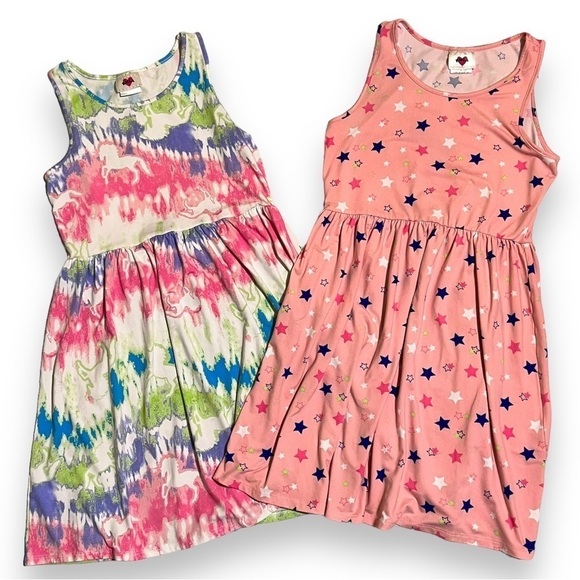 RMLA Bundle of Two Stars and Unicorn Tank Dresses Size 12 - Picture 1 of 10